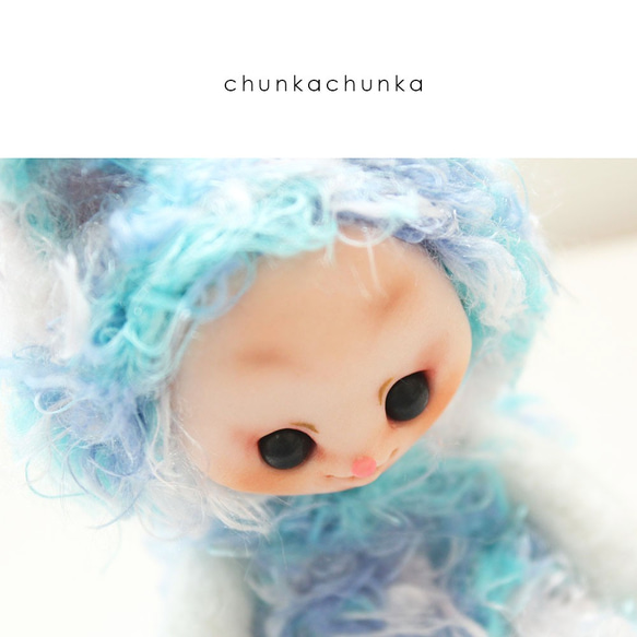 chunka＊ テディキャット ネコ  ドール 創作人形  羊毛フェルト ふわふわ 2枚目の画像