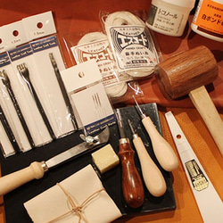 レザークラフト工具セット18点コンプリートキット＋はぎれパック100g