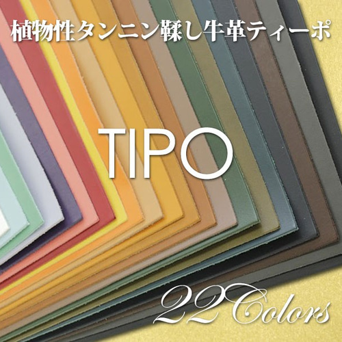 ティーポ1.5DS(10x15cm) 厚み1.0/1.6/3.0mm 全25色【レザー