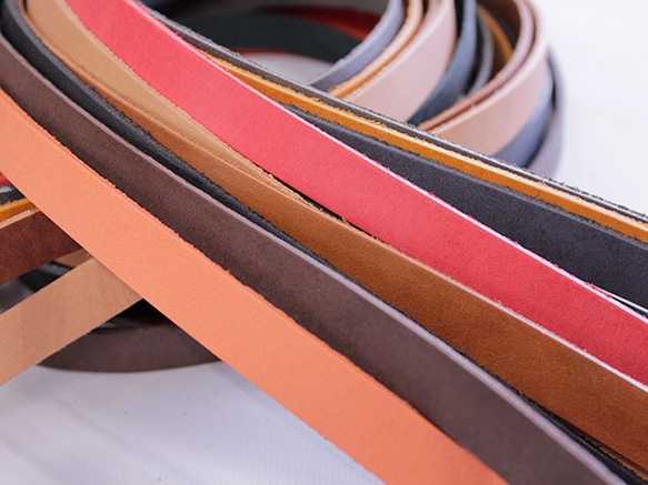 ロロマレース15mm巾/長さ150cm 全18色 ｜ 牛革 革紐 革ひも ヌメ革