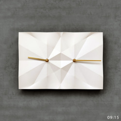 HOMER | 摺紙時鐘 Origami Clock 白色/鑽石切面/啞光 HC16TM-WDM 第3張的照片