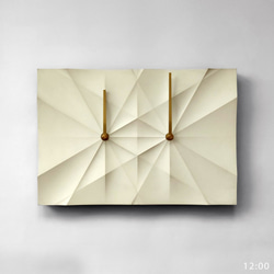 HOMER | 摺紙時鐘 Origami Clock 白色/曲面 HC16TM-WCM  混凝土 第4張的照片