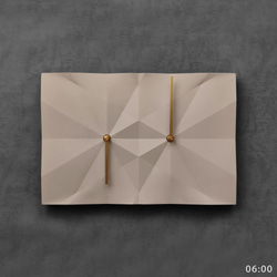 HOMER | 摺紙時鐘 Origami Clock 灰色/鑽石切面/啞光 HC16TM-GDM 第2張的照片