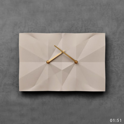 HOMER | 摺紙時鐘 Origami Clock 灰色/鑽石切面/啞光 HC16TM-GDM 第3張的照片