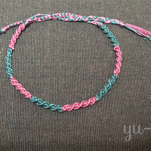ミサンガ 《青緑系×紫ピンク系》 ブレスレット yuu 通販 6376233