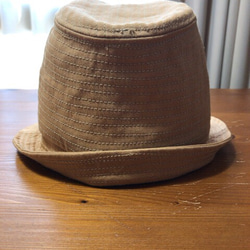 ＜受注製作＞デッドストック米国製コットンツイル crasher hat クラッシャー中折れ（希望サイズで作ります。） 5枚目の画像