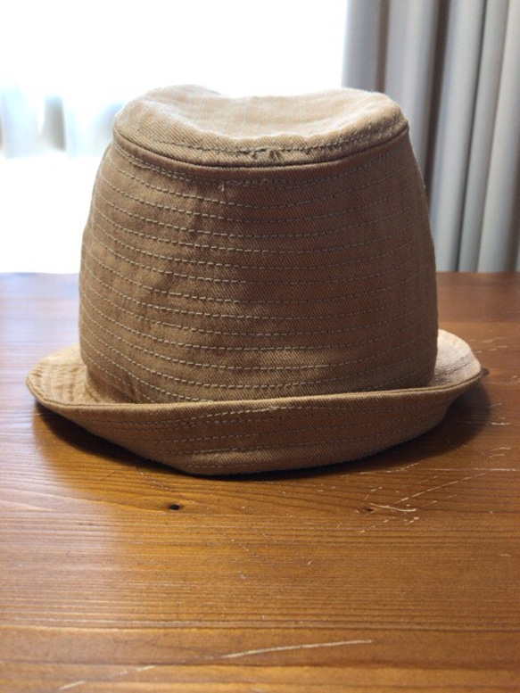 ＜受注製作＞デッドストック米国製コットンツイル crasher hat クラッシャー中折れ（希望サイズで作ります。） 5枚目の画像