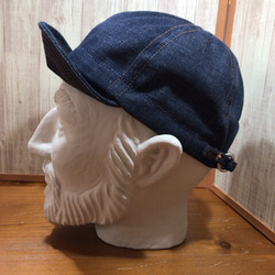 岡山産セルビッチデニムcycle cap サイクルキャップ（56cm〜63cm位まで対応） 1枚目の画像