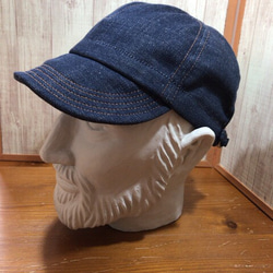 岡山産セルビッチデニムcycle cap サイクルキャップ（56cm〜63cm位まで対応） 2枚目の画像