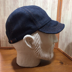 岡山産セルビッチデニムcycle cap サイクルキャップ（56cm〜63cm位まで対応） 3枚目の画像