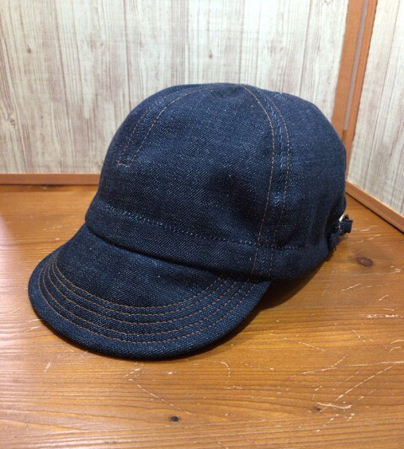 岡山産セルビッチデニムcycle cap サイクルキャップ（56cm〜63cm位まで対応） 5枚目の画像