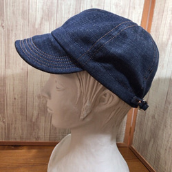 岡山産セルビッチデニムcycle cap サイクルキャップ（56cm〜63cm位まで対応） 7枚目の画像