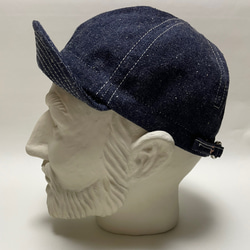 ＜受注製作＞第二弾　岡山産セルビッチデニムcycle cap サイクルキャップ（希望サイズで作ります。） 1枚目の画像