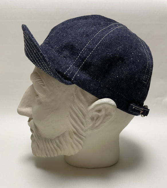 ＜受注製作＞第二弾　岡山産セルビッチデニムcycle cap サイクルキャップ（希望サイズで作ります。） 1枚目の画像