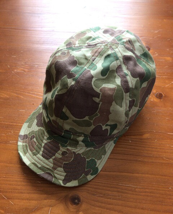 ＜受注製作＞ダックカモ6パネルwork cap ワークキャップ（希望サイズで作ります。） 9枚目の画像