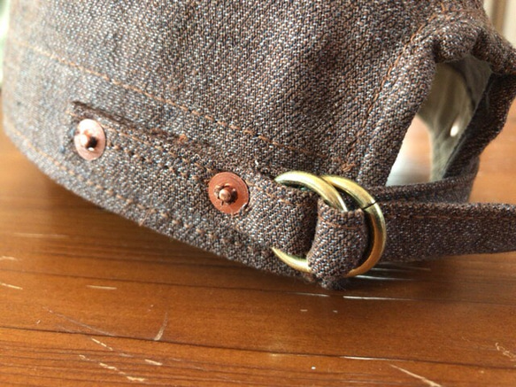 ＜受注製作＞デッドストックセルビッチシャンブレーデニムrailway work cap レールキャップ 2枚目の画像