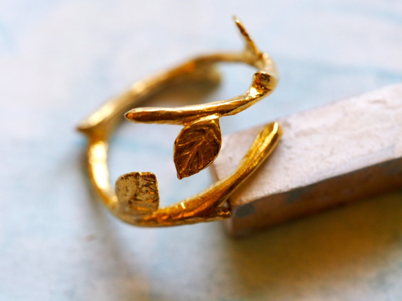 くさの葉っぱリング 指輪・リング marishiota 通販 6385277｜Creema