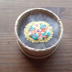 花刺繍の指輪　kiiro 4枚目の画像
