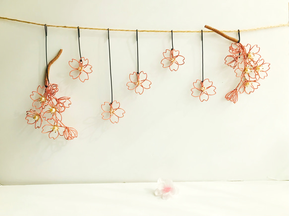 人気作家様ハンドメイド 布花ガーランド さくらんぼ アンティーク 美品 布花