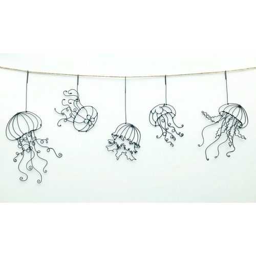 【オーダー受付専用ガーランド】ワイヤークラフト・ガーランド 海月（クラゲ) ガーランド〜ワイヤークラフト〜(A) ガーランド dande