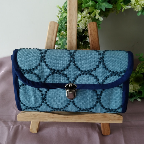 ミナペルホネンの生地を使ったhandmade品長財布 その他ミニ財布