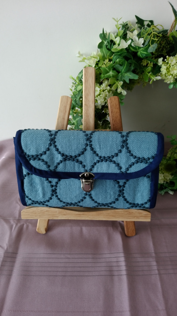ミナペルホネンの生地を使ったhandmade品長財布 その他ミニ財布