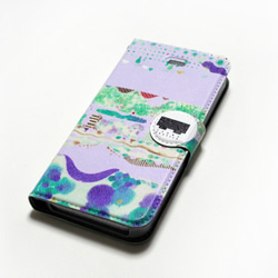 【iphone5～7S対応！】日本伝統の染色柄 手帳型スマホケース 3枚目の画像