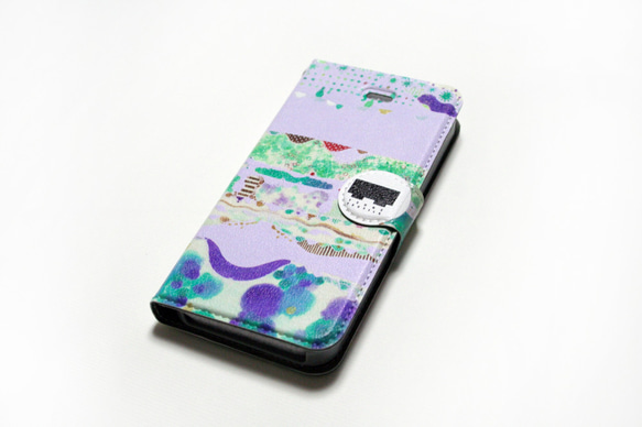 【iphone5～7S対応！】日本伝統の染色柄 手帳型スマホケース 3枚目の画像