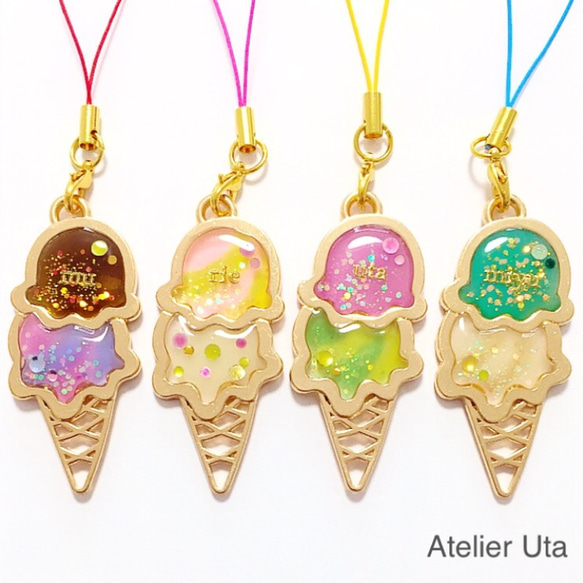 お名前入り＊アイスクリームのチャーム その他アクセサリー 舞香 通販