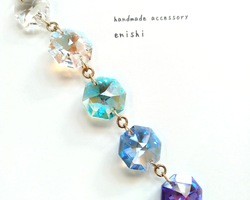 スワロフスキー社製 ミニサンキャッチャー オクタゴン14mm ブルー系