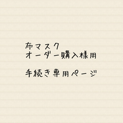 《オーダー購入様専用》布マスク　3サイズ　 1枚目の画像