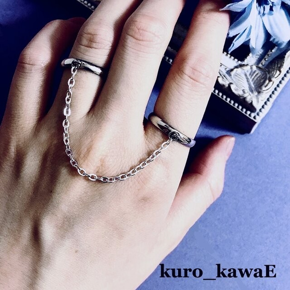 チェーンリング】KUROKAWAE 指輪 チェーン ユニセックス メンズ
