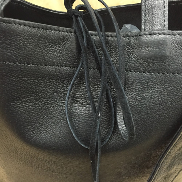 Portierra　Daily　【ブラック】　レザートート　2wayバッグ　鞄 4枚目の画像