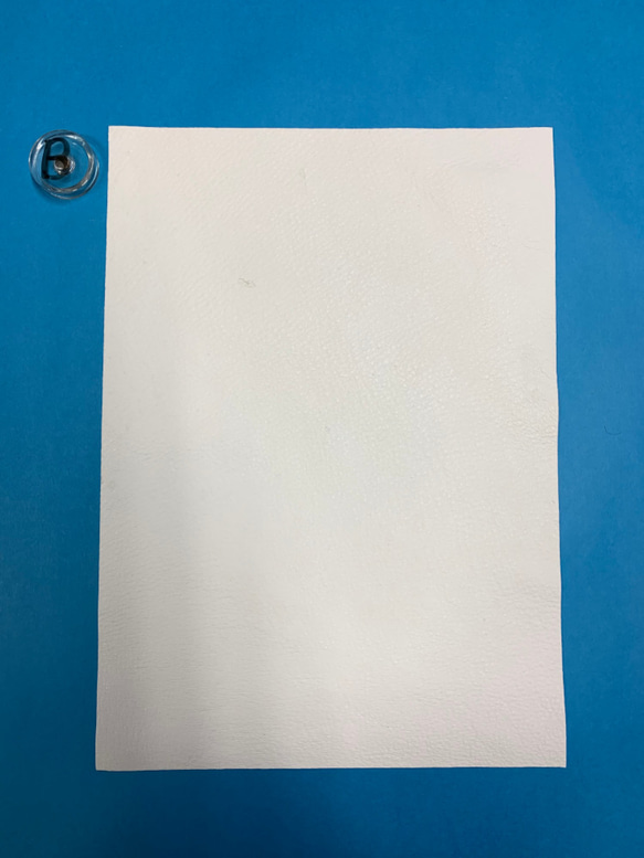 鹿革　ポルティラ　白鞣し　白色　ソフト　A4サイズ 2枚目の画像