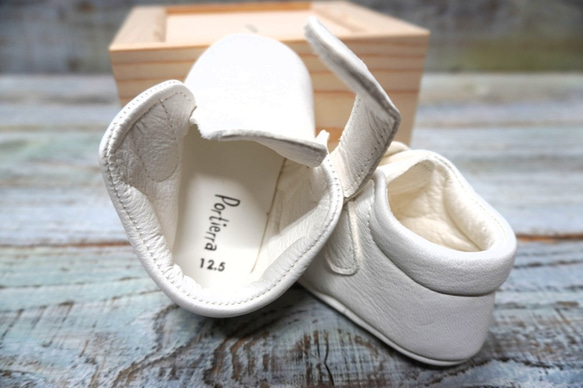 Portierra 鹿革 ファーストシューズ ダービータイプ 4枚目の画像