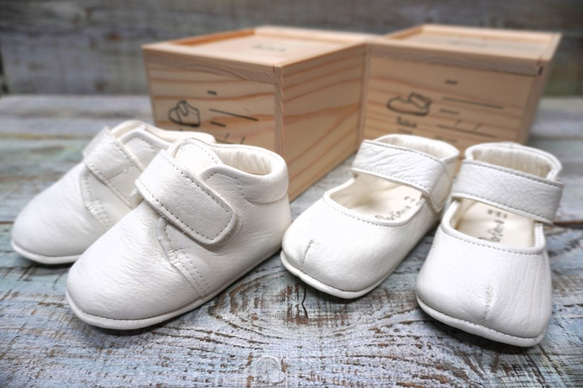 Portierra 鹿革 ファーストシューズ ダービータイプ 6枚目の画像