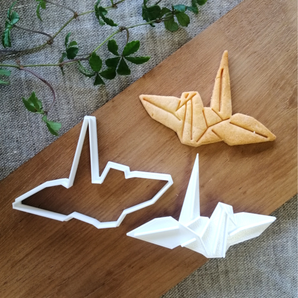 日本☆鶴の折り紙　クッキーカッター/クッキー型 2枚目の画像