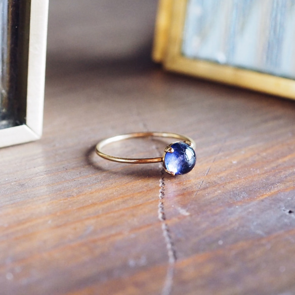 14kgf】6mm天然石リング〈アイオライト〉 指輪・リング Aoi JEWELRY