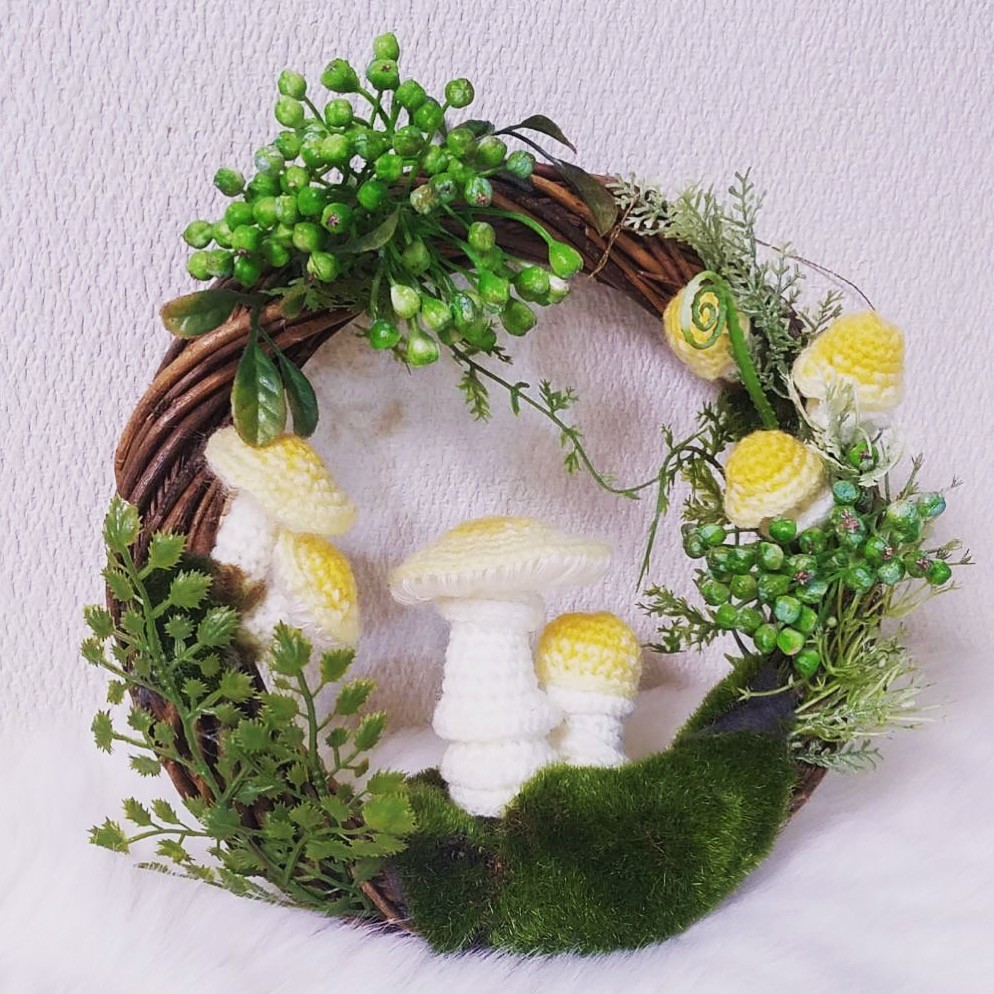 きのこリース イエロー