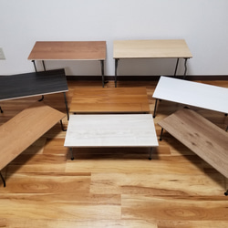 デタッチャブルテーブル、天然チーク天板&150mm鉄脚セット。キャンプテーブル、テントテーブル、ローテーブル 8枚目の画像