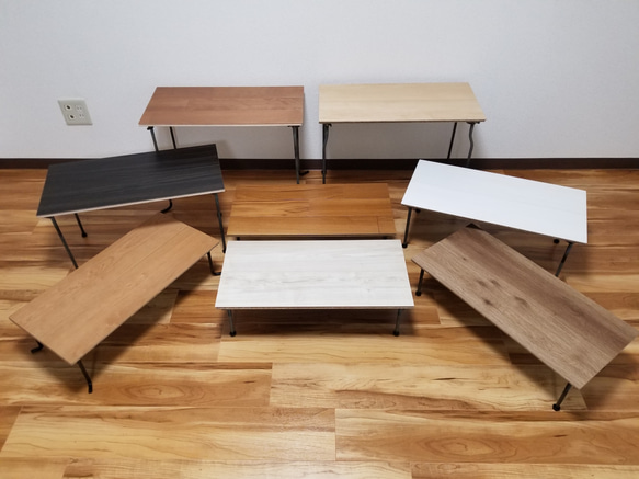 デタッチャブルテーブル、天然チーク天板&150mm鉄脚セット。キャンプテーブル、テントテーブル、ローテーブル 8枚目の画像