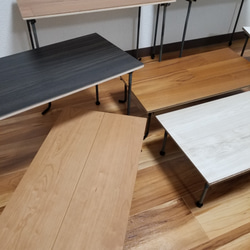 デタッチャブルテーブル、天然チーク天板&150mm鉄脚セット。キャンプテーブル、テントテーブル、ローテーブル 9枚目の画像