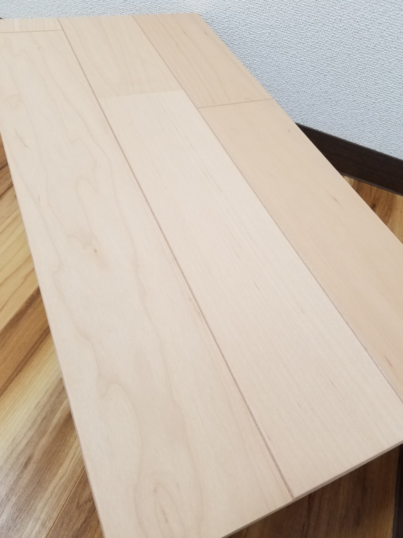 デタッチャブルテーブル、天然メープル天板&400mm鉄脚セット。ローテーブル、テントテーブル、組み立て式 2枚目の画像