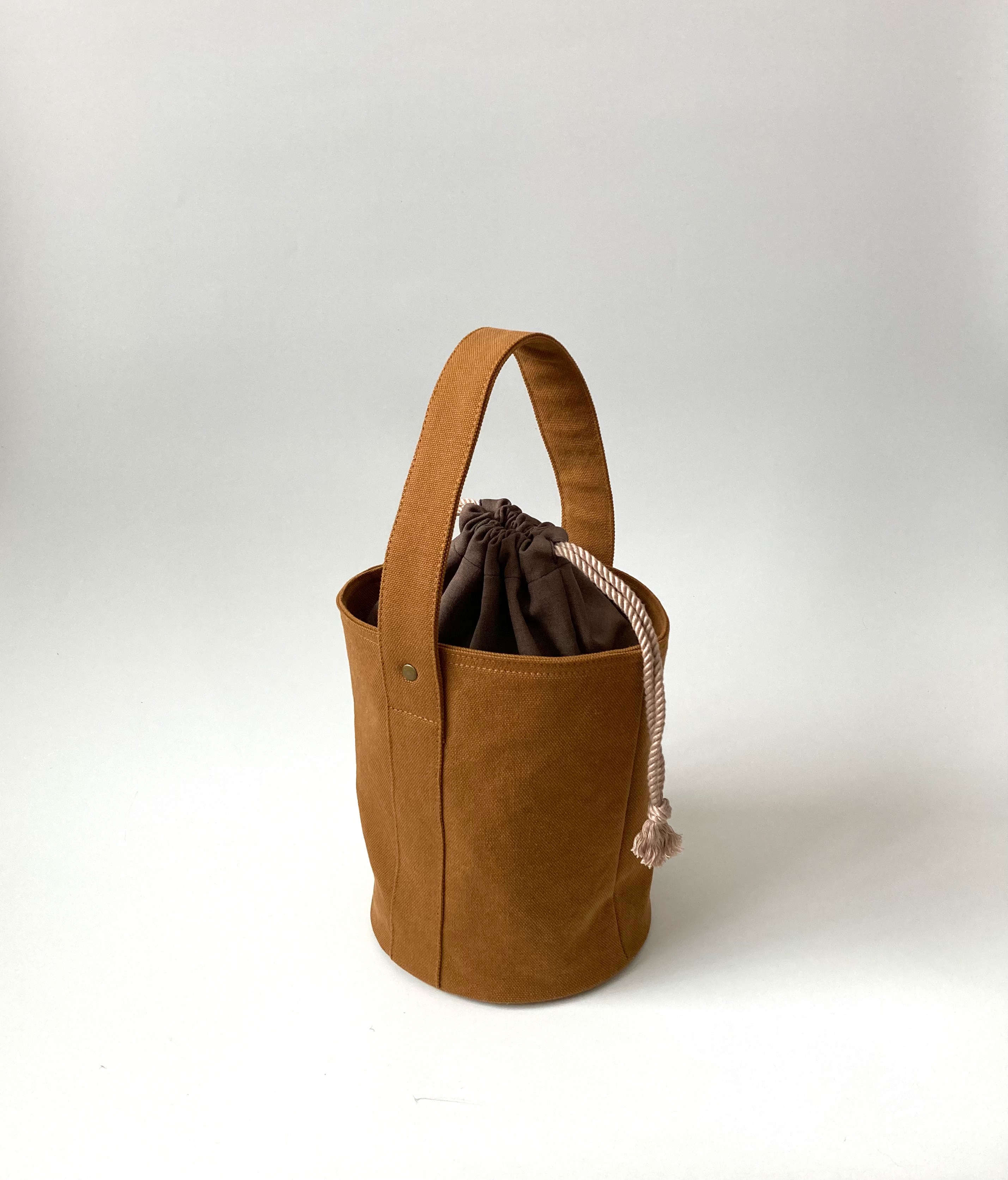 drawstring bag  camel