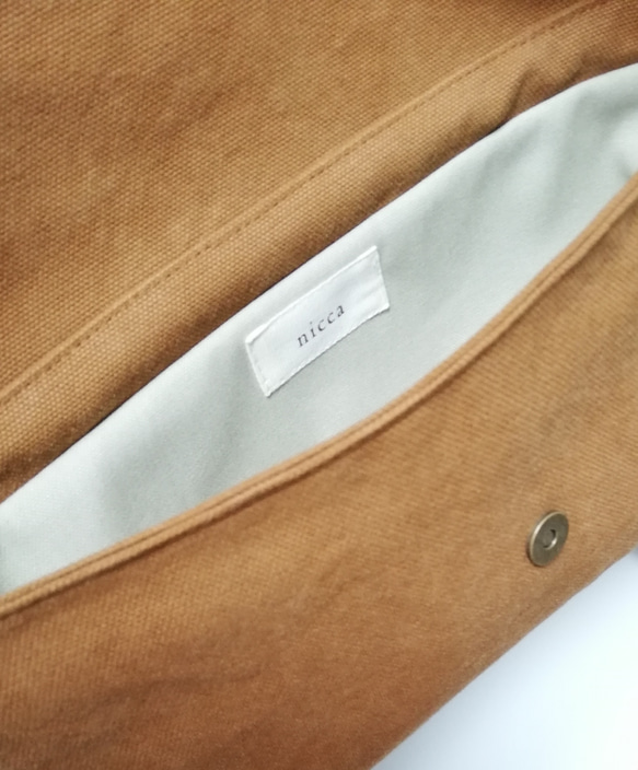 canvas shoulder camel　ミニショルダー　ポシェット 5枚目の画像