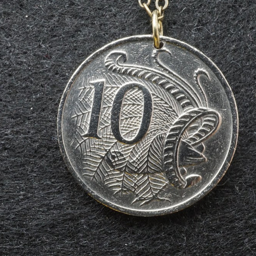 10セント　硬貨　イギリス　アンティーク　ネックレス　ペンダント