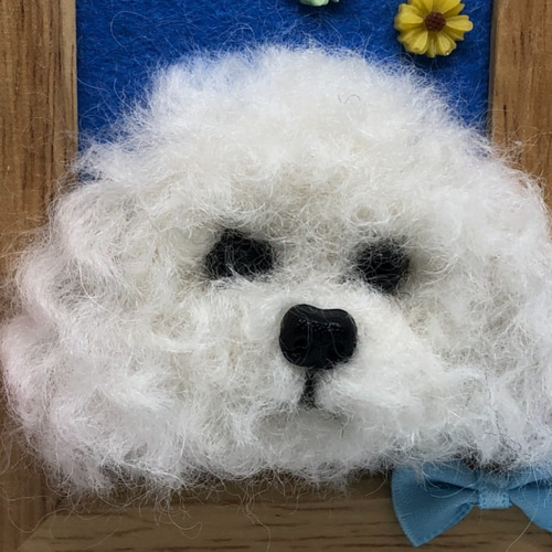 羊毛フェルト　プードル　フォトフレーム飾り Amazon.co.jp: 羊毛フェルト 犬 トイプードル 茶 眼鼻ハンド ド