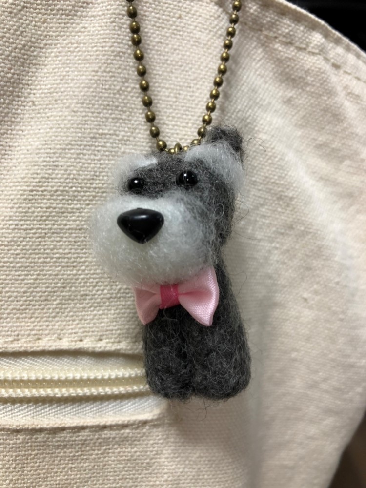 受注制作】おとママの羊毛フェルト ミニチュアシュナウザー ミニ