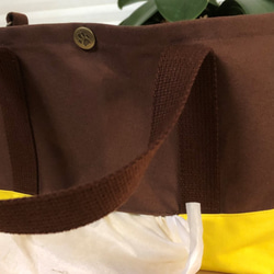おとママ羊毛フェルト　お散歩トートバッグ　チョコバナナ　ショルダー　ティッシュＢＯＸがそのまま入るバッグ　ハンドメイド 2枚目の画像