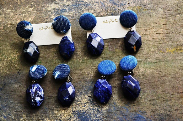 Sodalite Earrings(ピアス/イヤリング) 6枚目の画像